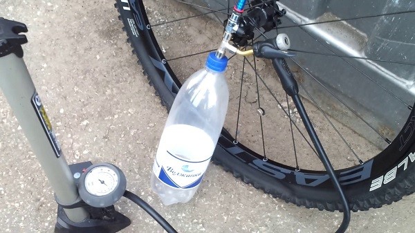 a non-pumping way to inflate a bicycle wheel