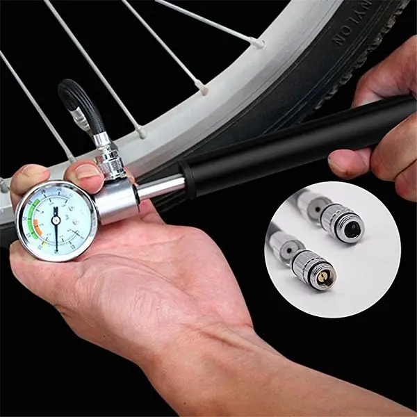 bicycle pressure gauge with pump