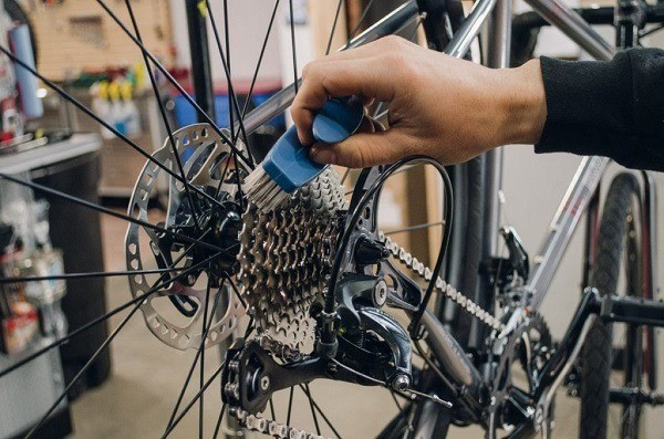 Preparing the bike chain for the season