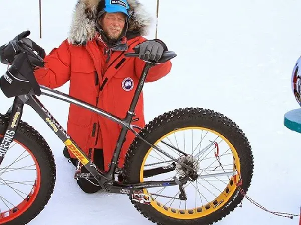 The frame in a winter bike